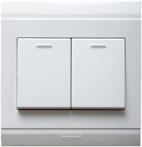 tcl罗格朗开关插座 美仑山系列 双开单控带荧光开关